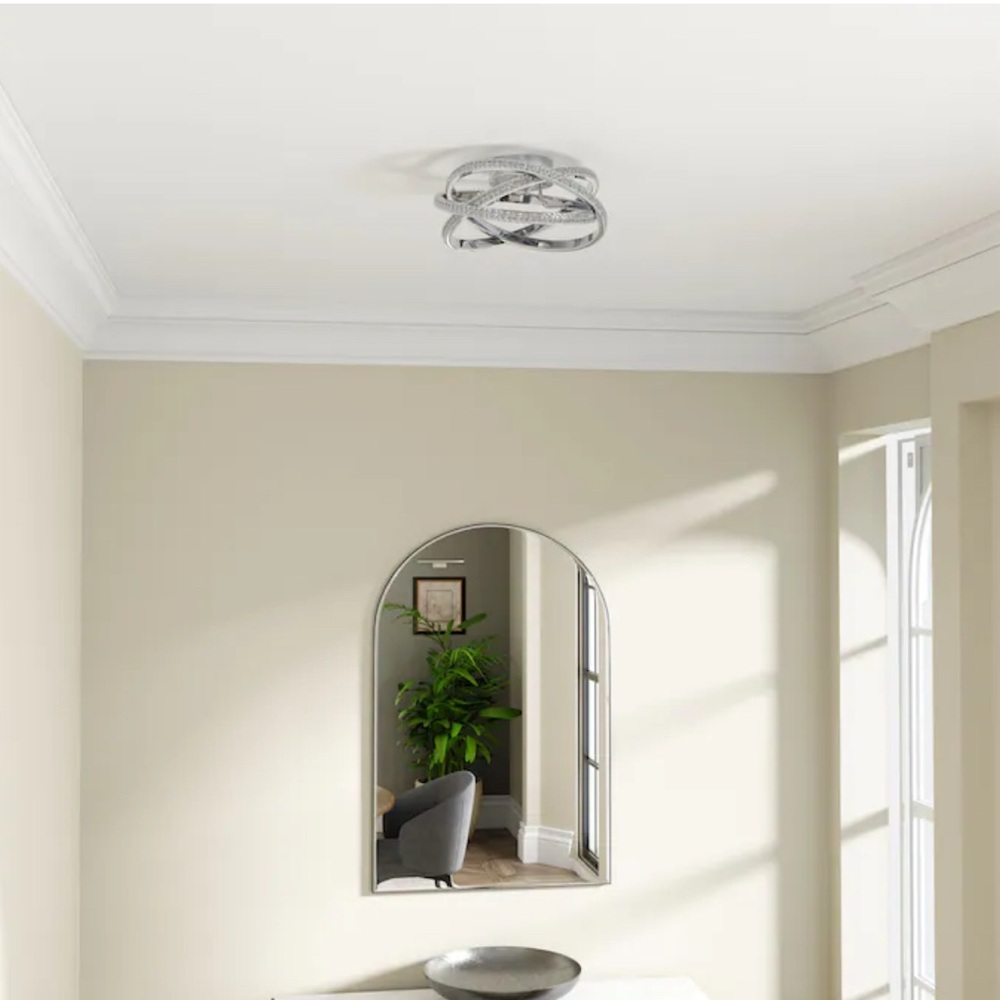 Allen + Roth Crystal LED Flush Mount Light - Picture 4 of 5